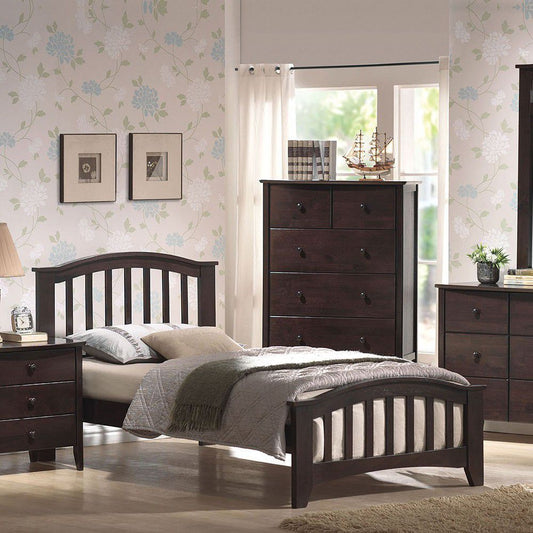 Elegant Dreams Twin Bed in Walnut Bliss