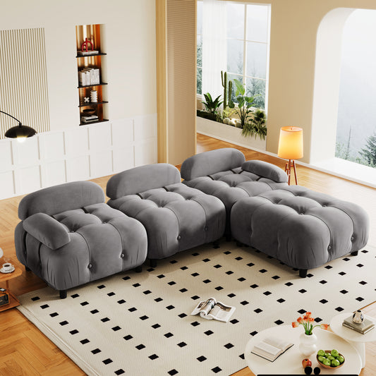 Moby Modular Convertible Sectional Sofa - Gray