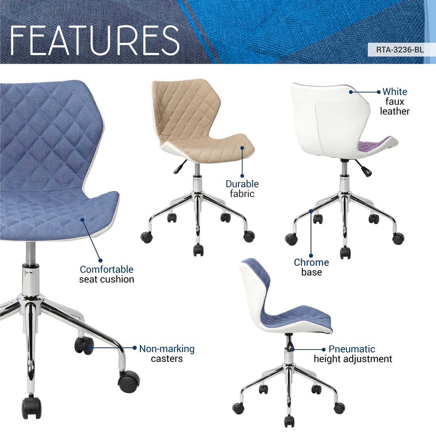 Elevate Office Task Chair - Blue