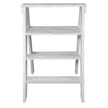 Pinewood Ladder Bookcase - White