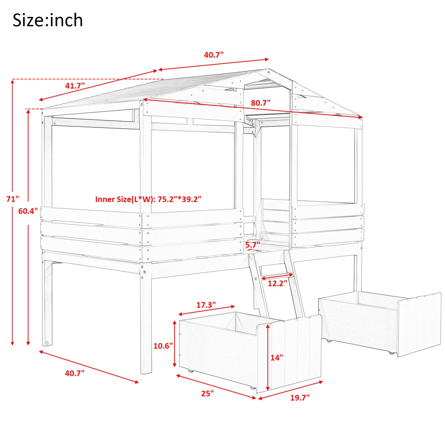 Woodland Dreams Twin Loft Bed