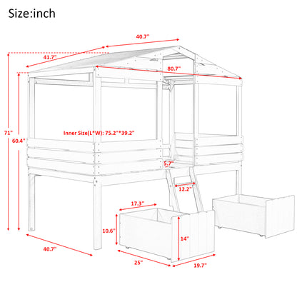 Woodland Dreams Twin Loft Bed