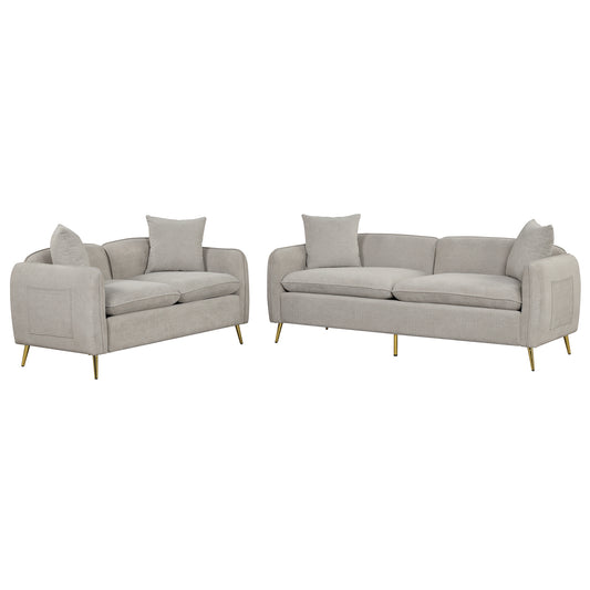 Elegant Comfort Velvet Sofa Set