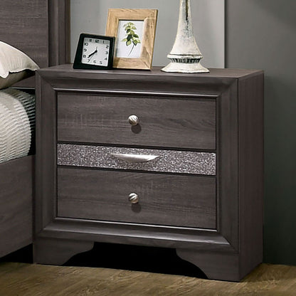 Elis Contemporary Nightstand - Gray