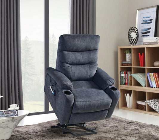 Trek Electric Power Lift Recliner Chair  with Massage and Heat - Dark Gray