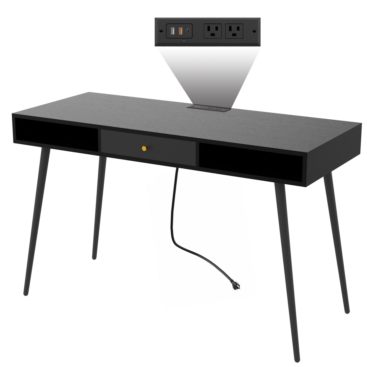 Eco Smart Desk with USB Ports and Power Outlet