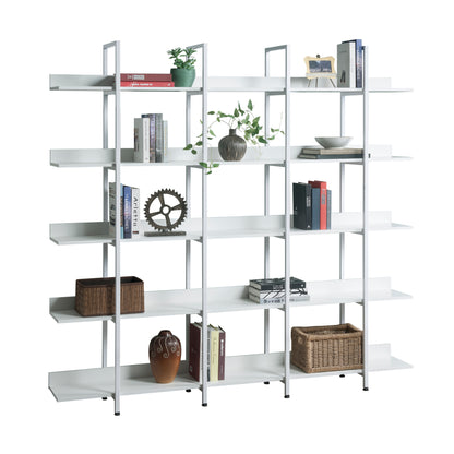 Vintage Metal Frame Bookshelf - White