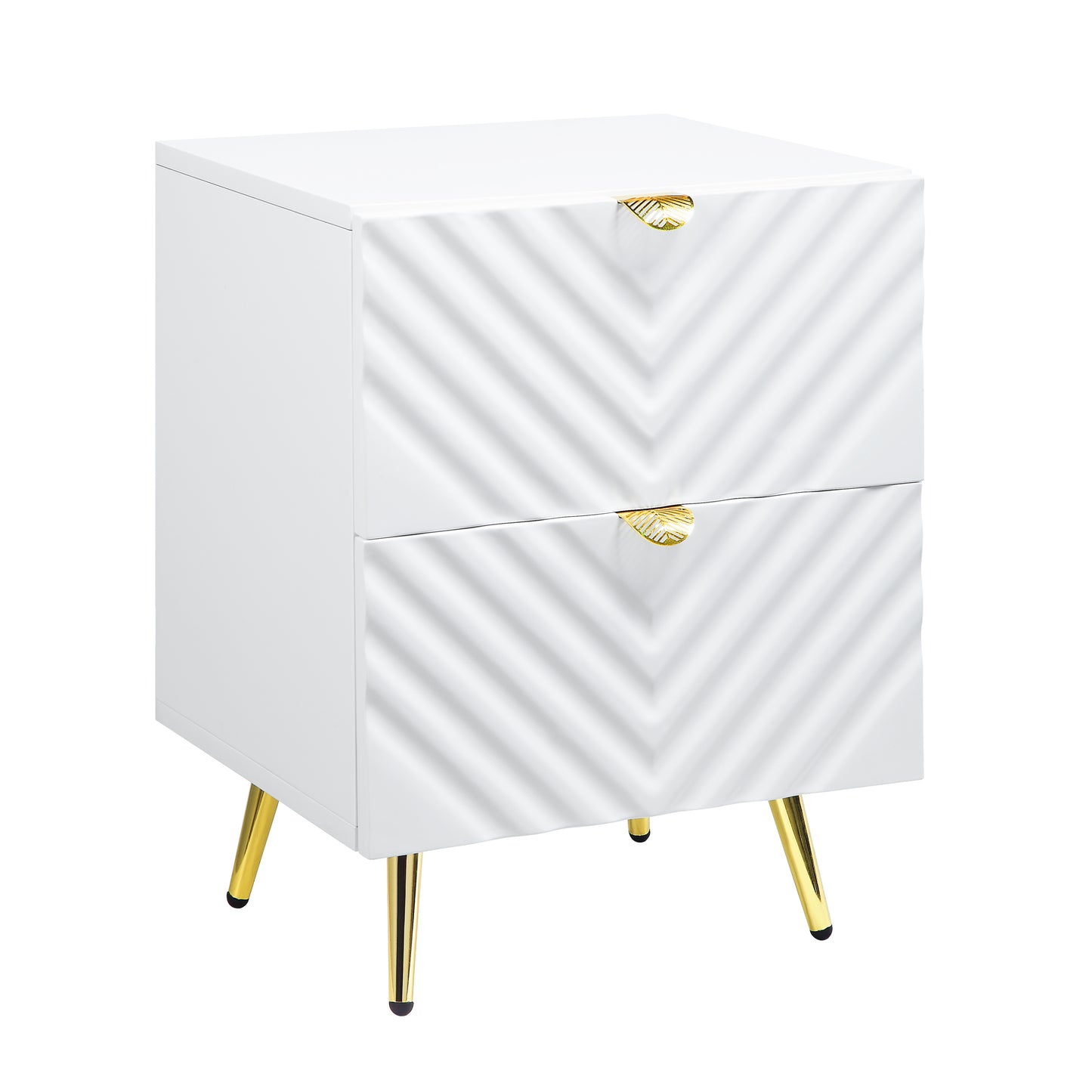 Gaines High Gloss Nightstand - White