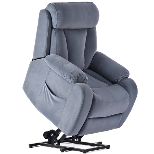 Echo Power Lift Australia Cashmere Fabric Recliner - Dusty Blue