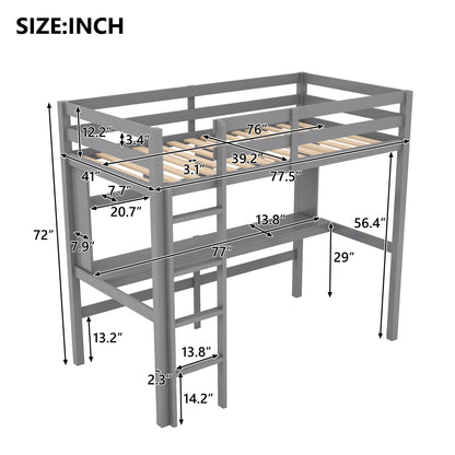 ElevateDreams Twin Loft Bed - White Haven