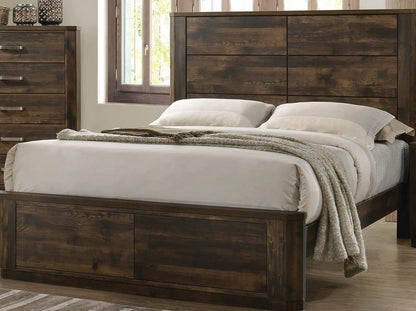 Elettra Eastern King Bed - Walnut