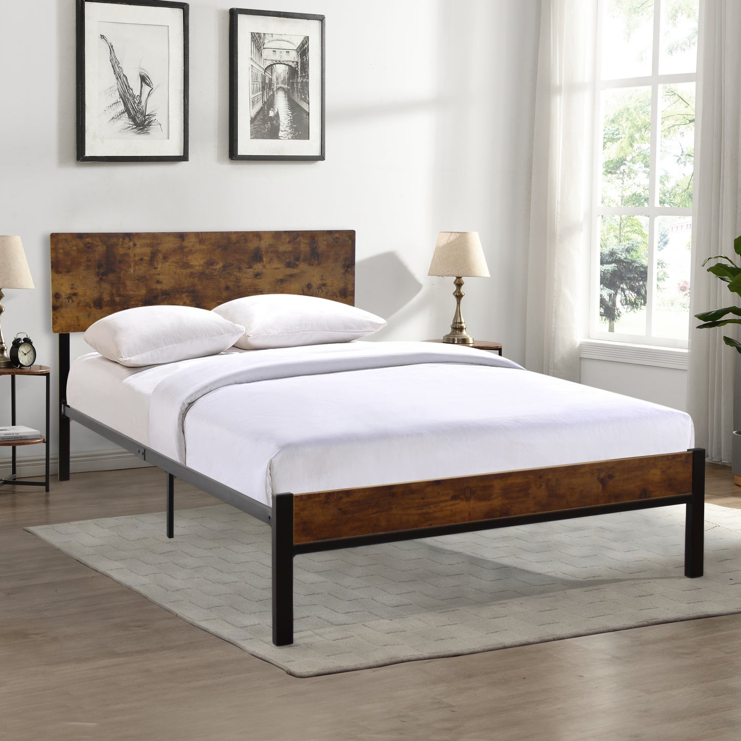 ElegantRest Twin Metal Bed Frame