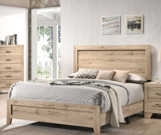 Miquell Queen Bed - Natural