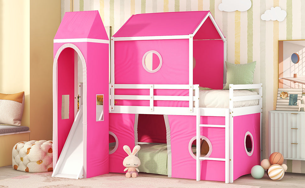 Princess Castle Twin Bunk Bed