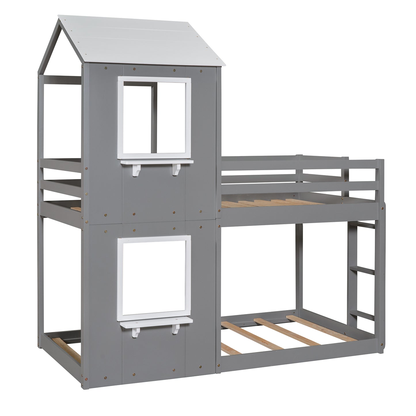 Cloud Nine Cabin Twin Bunk Bed - White