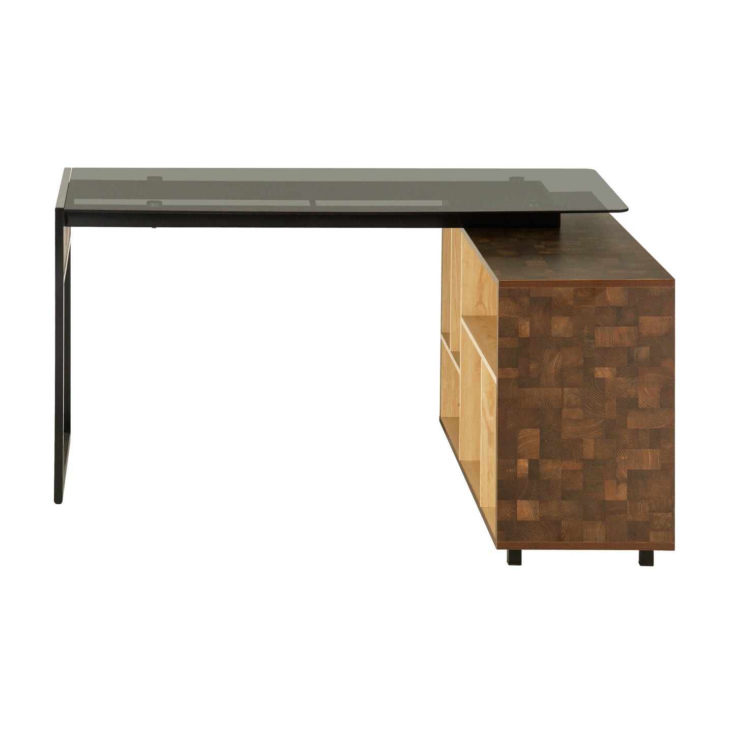 Oak Tech Corner Storage Desk