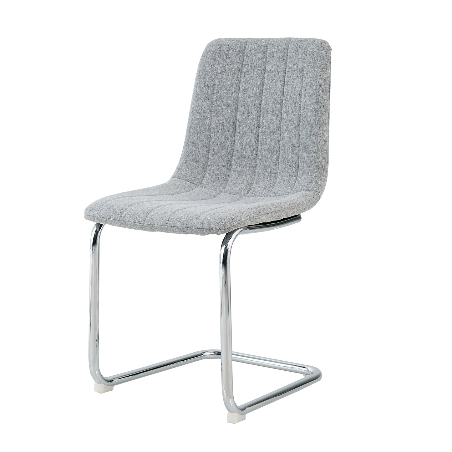 Jayro Fabric Dining Chairs with Metal Leg (Set of 4) - Light Gray