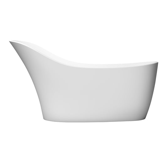Kuso 70" Solid Surface Freestanding  Bathtub  -  Matte White