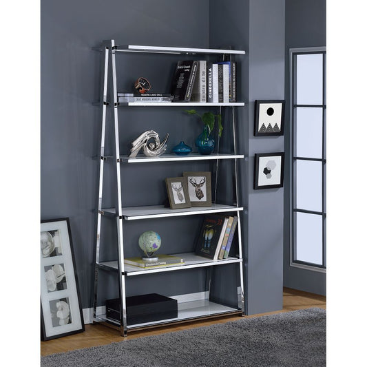 Glossy Chrome Bookshelf