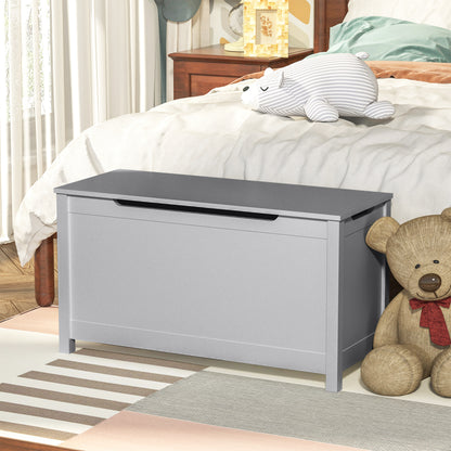 Kids Wooden Toy Box Storage - Grey