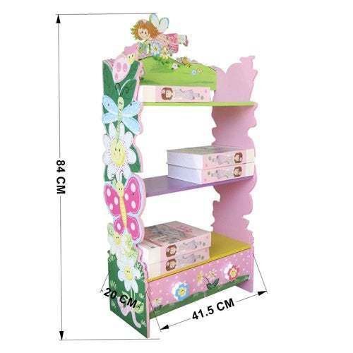 Fairyland 3 Tier Flower Bookcase with Drawers