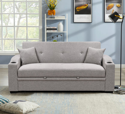 Tazz Pull-Out Sleeper Sofa - Light Gray