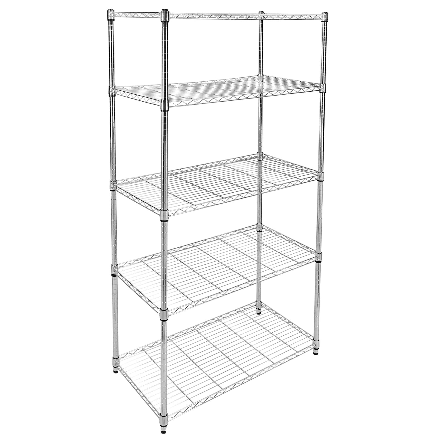 Simple Deluxe 5-Tier Heavy Duty Storage Shelving - Chrome