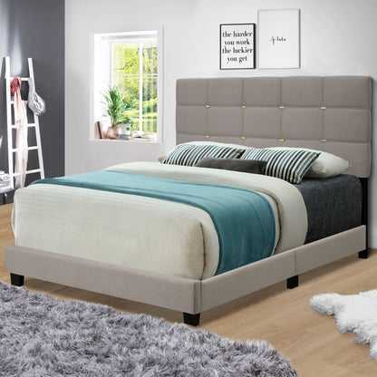 Javie Queen Size Platform Bed - Beige