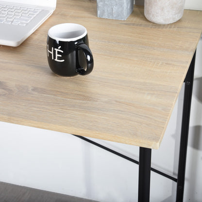 Eco Write Oak & Black Metal Frame Desk