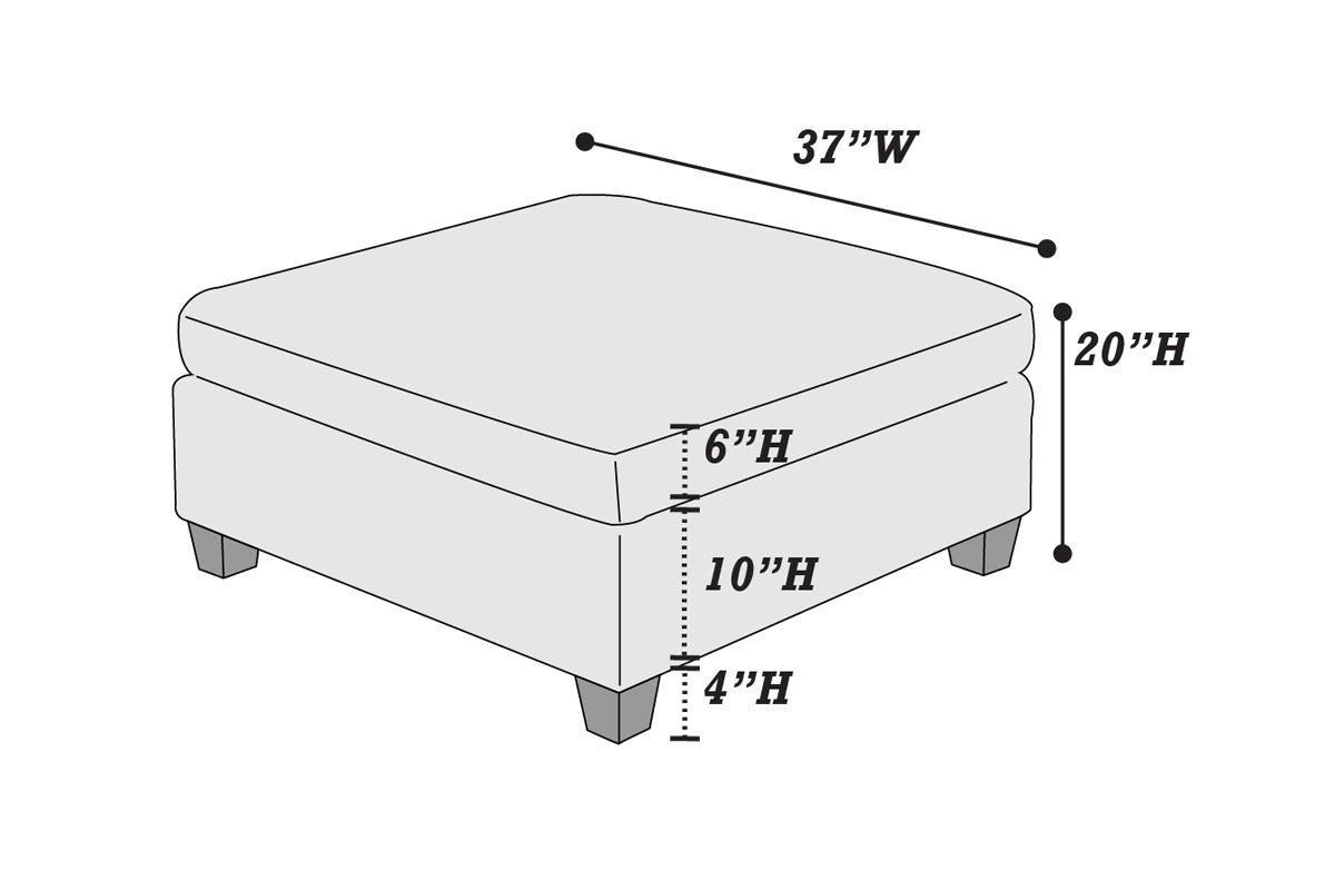 Chenille Comfort Ottoman