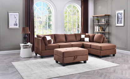 Malone Sectional Sofa - Chocolate