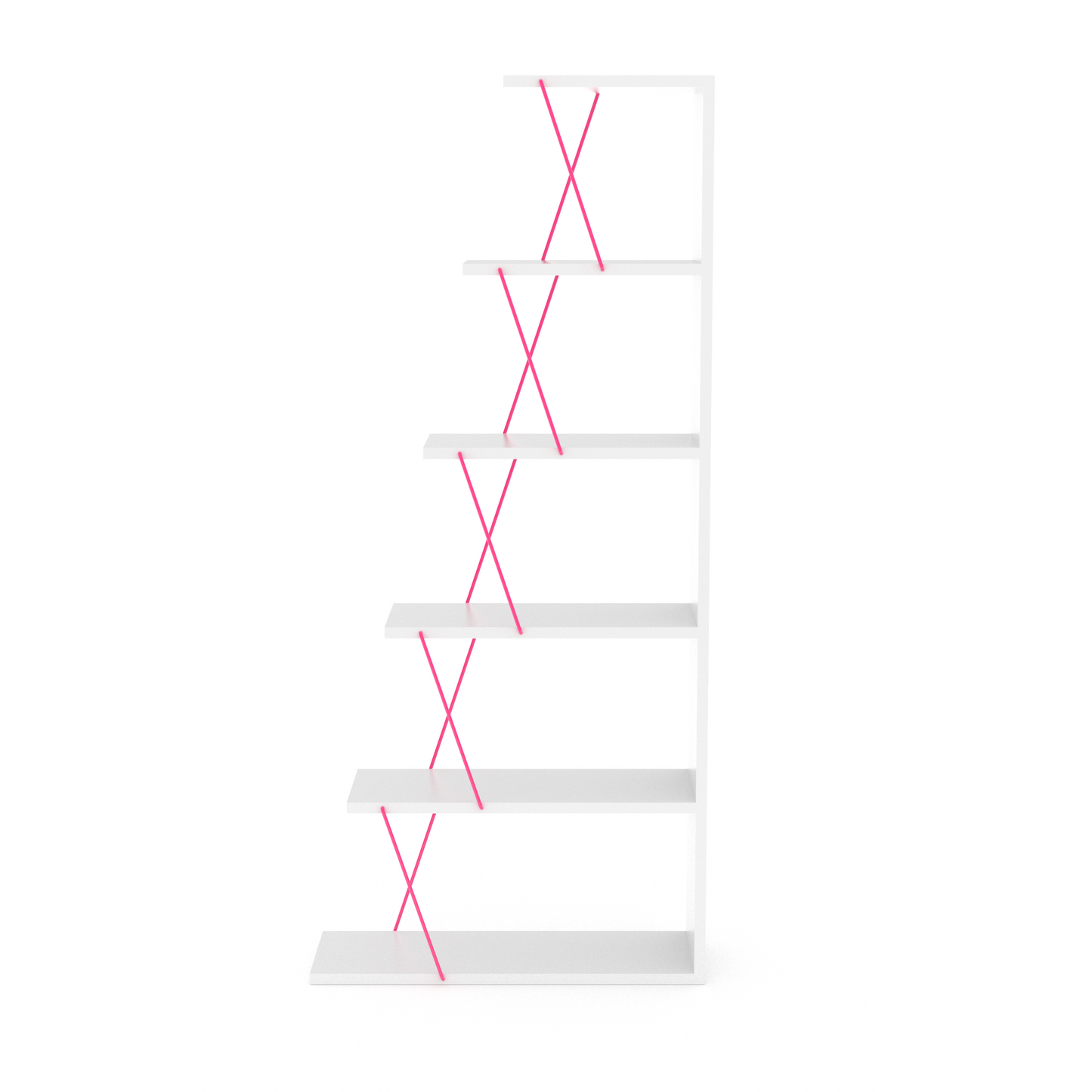 Modern Space-Saver  Ladder Bookshelf Organizer - White