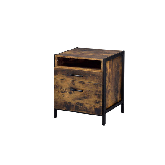 Juvanth Nightstand-  Oak & Black