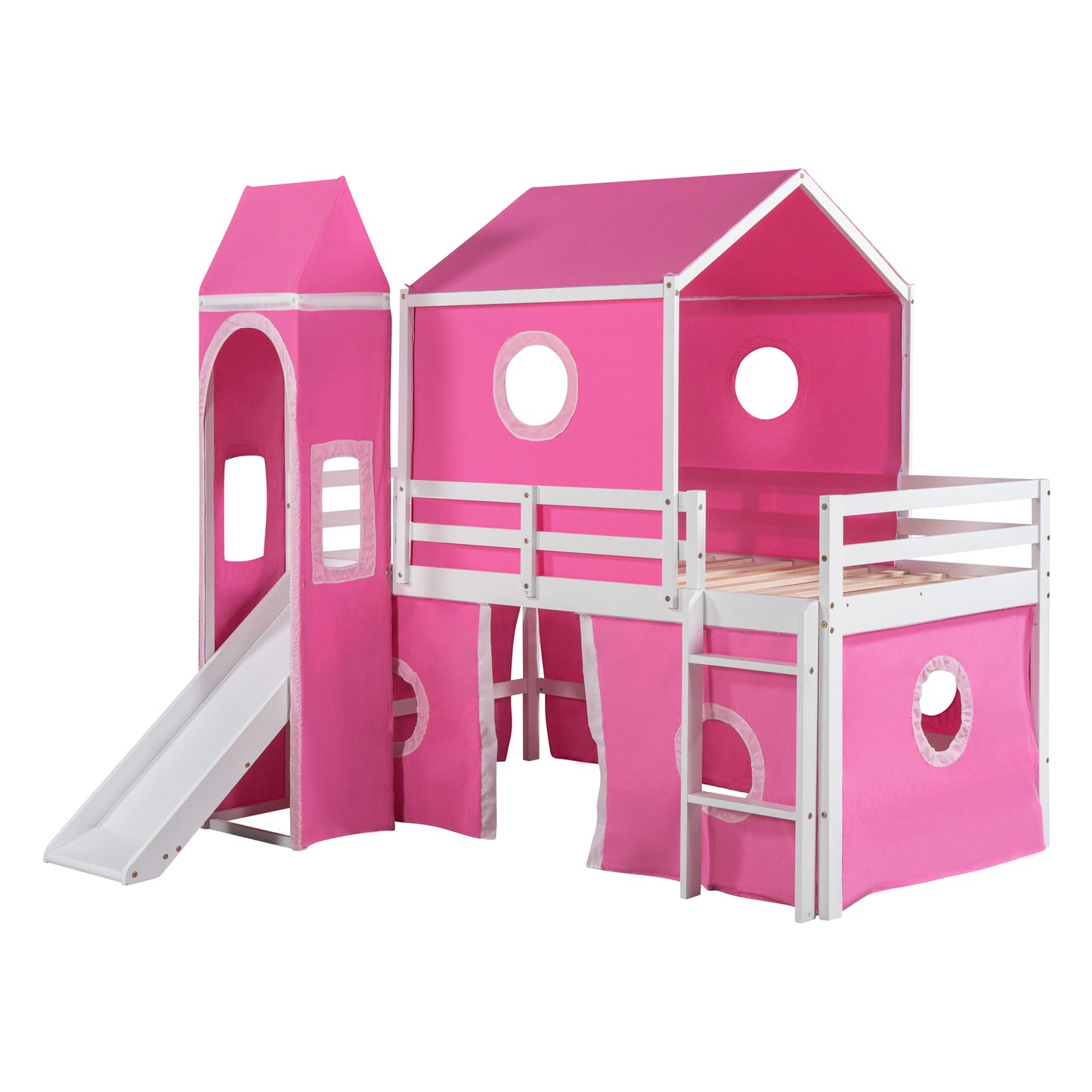 Princess Castle Twin Bunk Bed