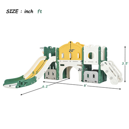 Playful Kingdom Kids Slide Playset - Green