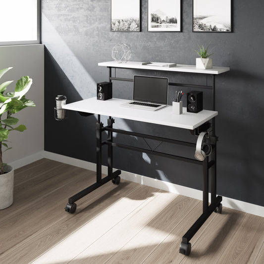 Eco Smart Adjustable Writing Desk with Shelf