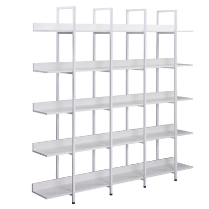 Vintage Metal Frame Bookshelf - White