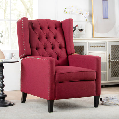 Nix Wide Manual Wing Chair Recliner - Red