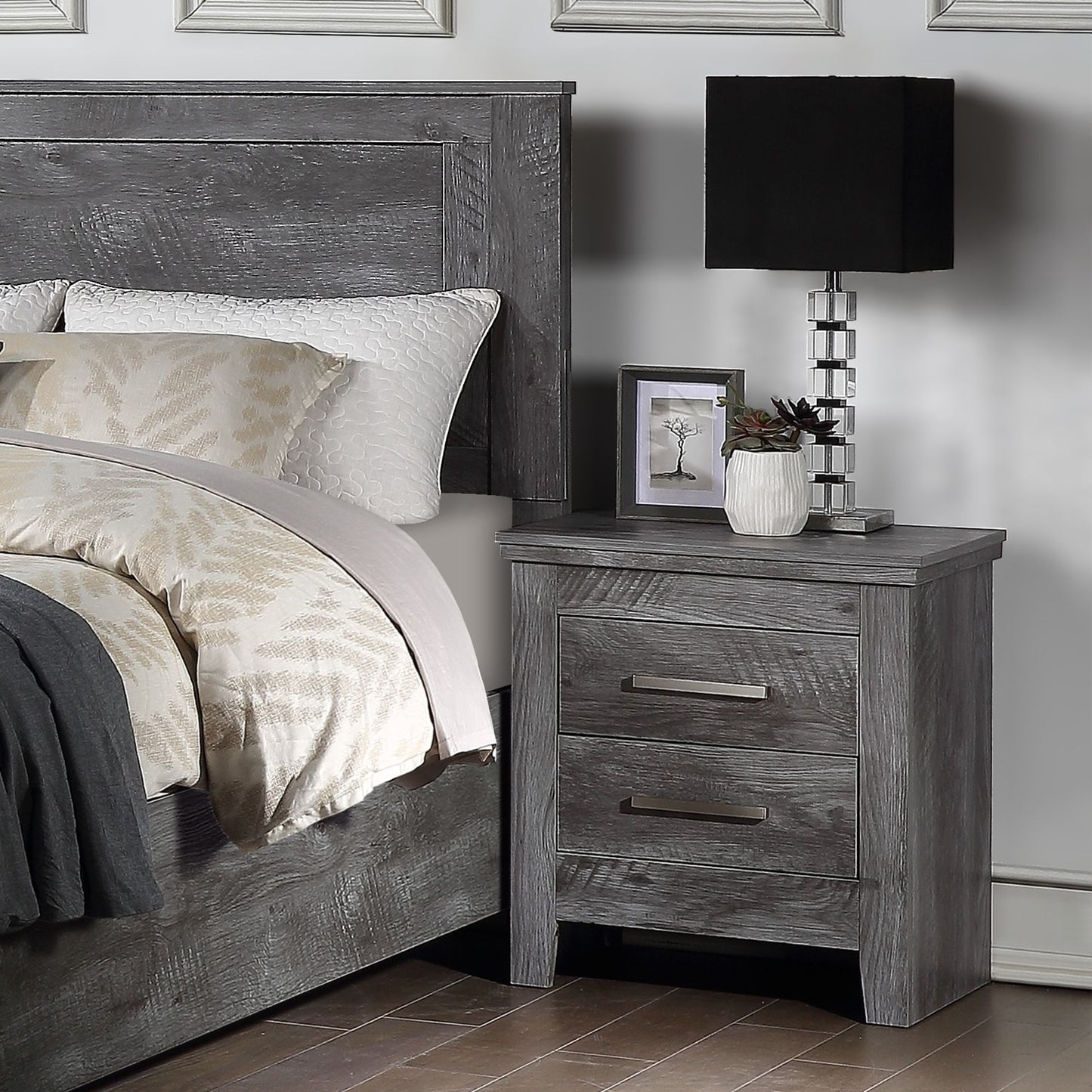 Vidalia Nightstand - Gray Oak