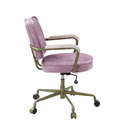 Pink Lux Leather Office Chair