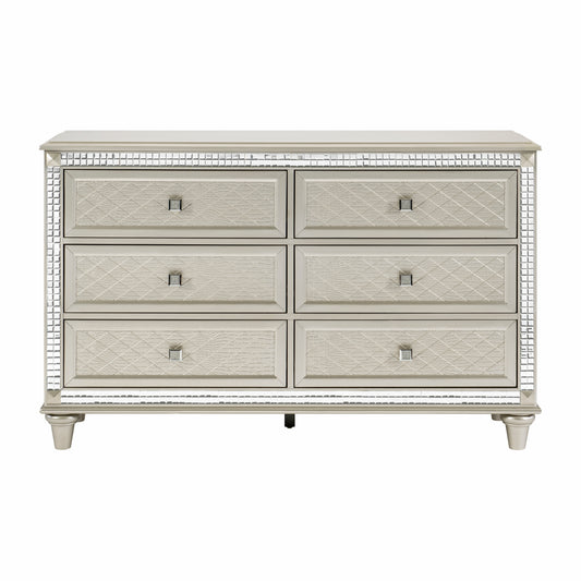 Diamond Elegance 6-Drawer  Dresser