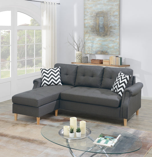 Carmen Corner Reversible Sectional Sofa - Gray