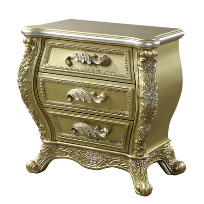 Cabriole Nightstand - Gold