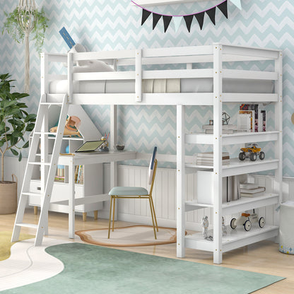 The Cubist Loft Bed - Twin