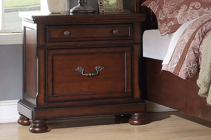 Nissa Traditional Nightstand - Cherry