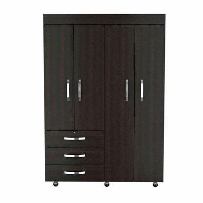 Vista Noir 3-Drawer Wardrobe