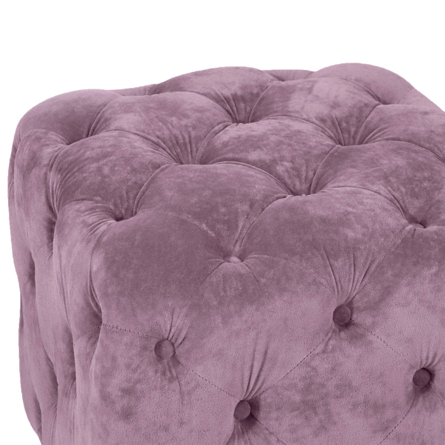 Velvet Upholstered Vanity Seat - Purple