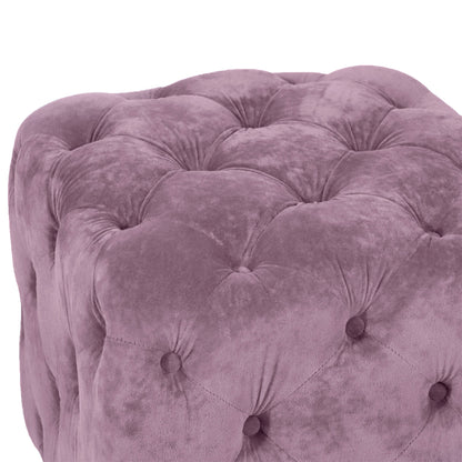 Velvet Upholstered Vanity Seat - Purple