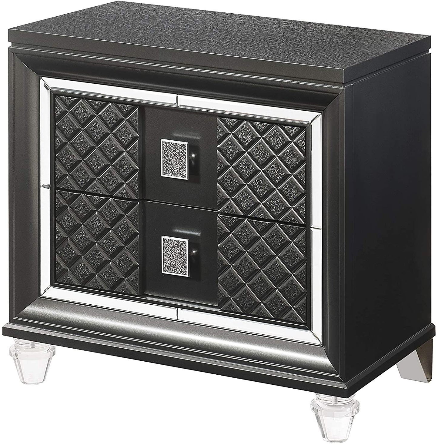 Sawyer Nightstand - Metallic Gray