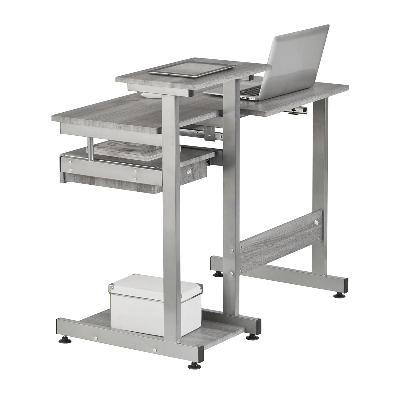 Complete Computer Workstation Desk - Grey